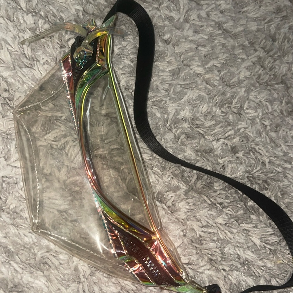 Clear Fanny pack with iridescent details